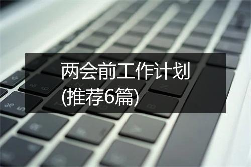 两会前工作计划(推荐6篇)