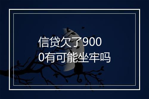 信贷欠了9000有可能坐牢吗