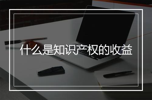 什么是知识产权的收益