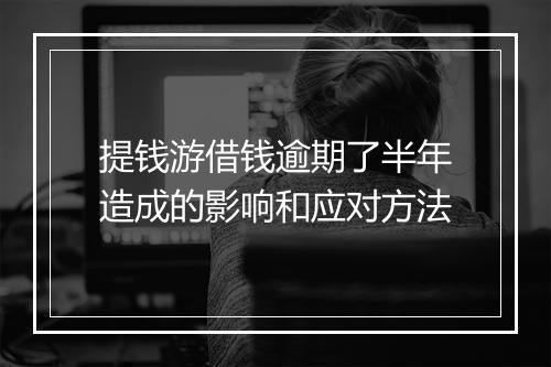 提钱游借钱逾期了半年造成的影响和应对方法