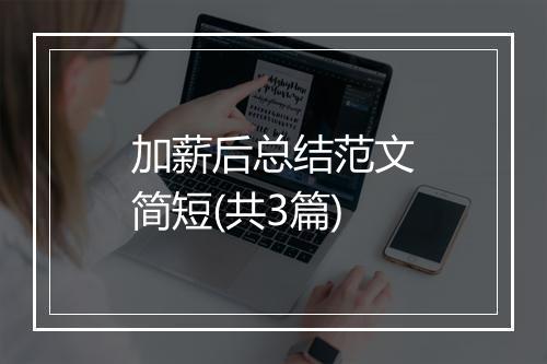 加薪后总结范文简短(共3篇)