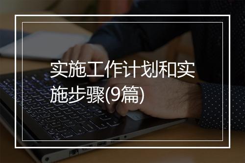 实施工作计划和实施步骤(9篇)