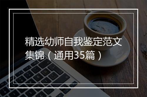 精选幼师自我鉴定范文集锦（通用35篇）