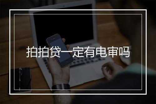 拍拍贷一定有电审吗