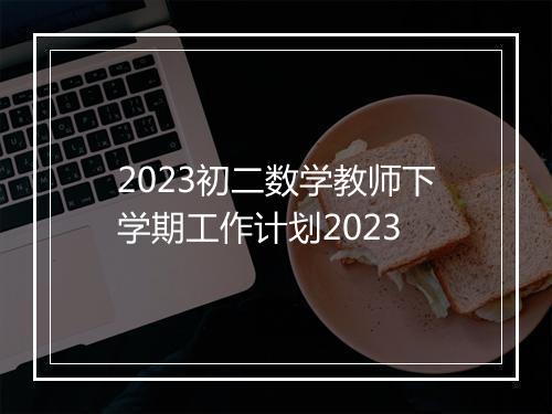 2023初二数学教师下学期工作计划2023
