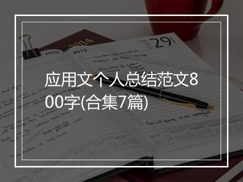 应用文个人总结范文800字(合集7篇)