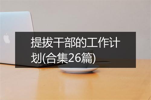 提拔干部的工作计划(合集26篇)