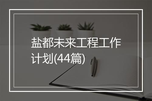 盐都未来工程工作计划(44篇)