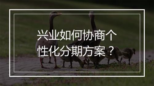 兴业如何协商个性化分期方案？