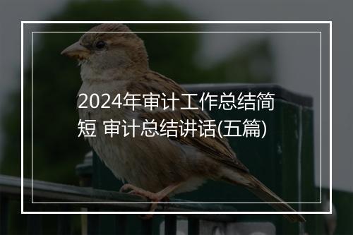 2024年审计工作总结简短 审计总结讲话(五篇)