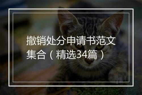 撤销处分申请书范文集合（精选34篇）