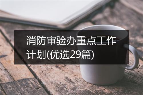 消防审验办重点工作计划(优选29篇)