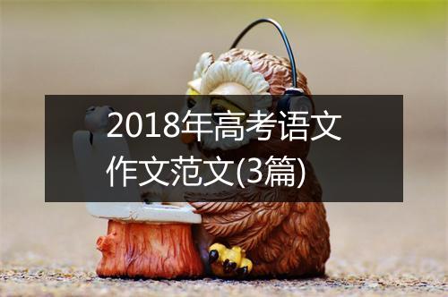 2018年高考语文作文范文(3篇)