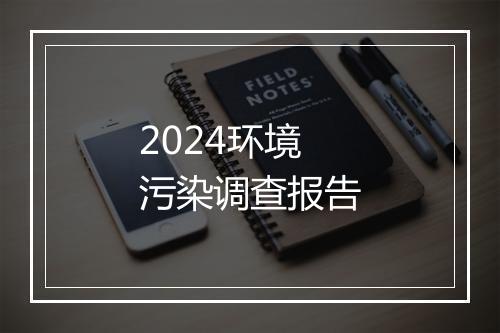 2024环境污染调查报告
