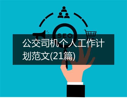 公交司机个人工作计划范文(21篇)