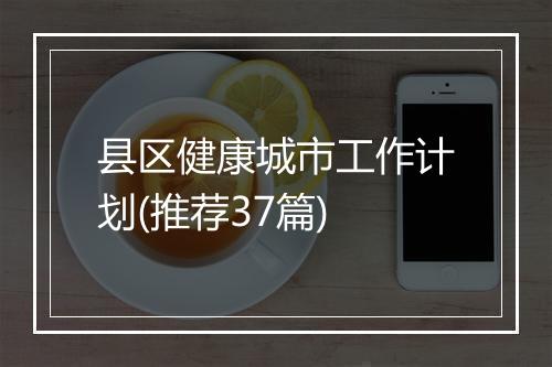 县区健康城市工作计划(推荐37篇)