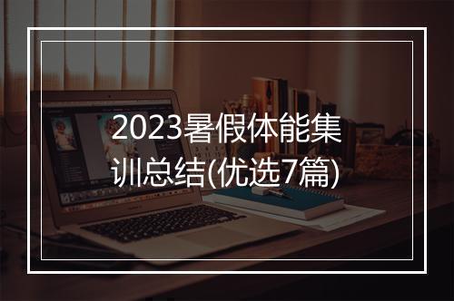 2023暑假体能集训总结(优选7篇)