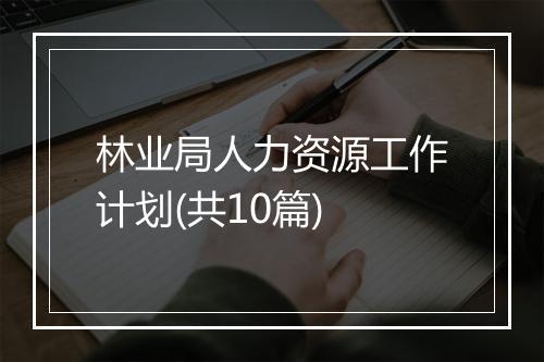 林业局人力资源工作计划(共10篇)