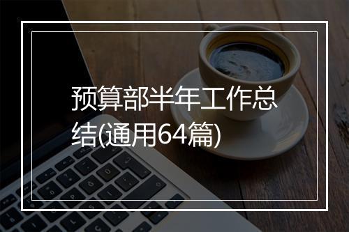 预算部半年工作总结(通用64篇)