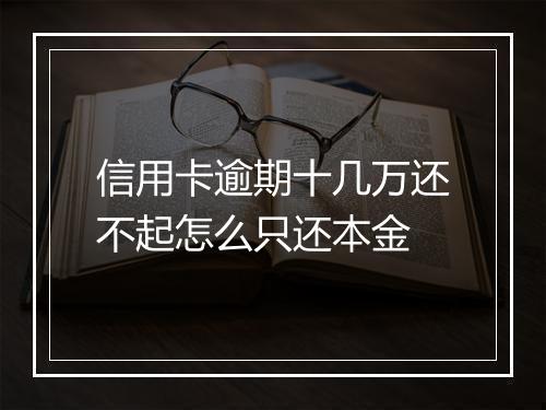 信用卡逾期十几万还不起怎么只还本金