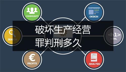破坏生产经营罪判刑多久