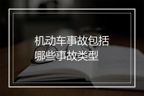 机动车事故包括哪些事故类型