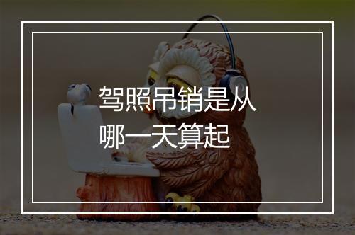 驾照吊销是从哪一天算起