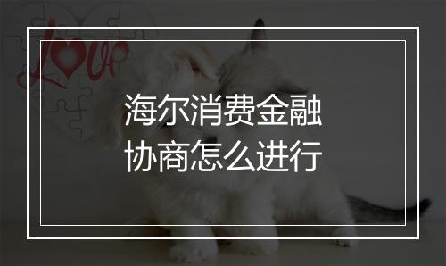 海尔消费金融协商怎么进行