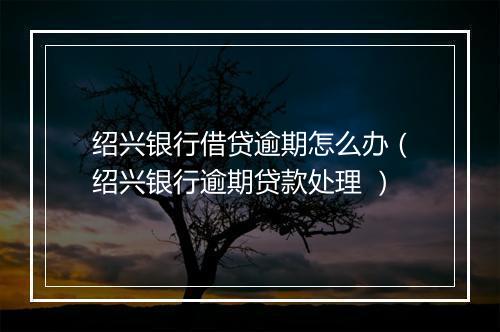 绍兴银行借贷逾期怎么办（绍兴银行逾期贷款处理 ）