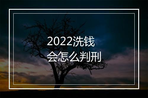2022洗钱会怎么判刑