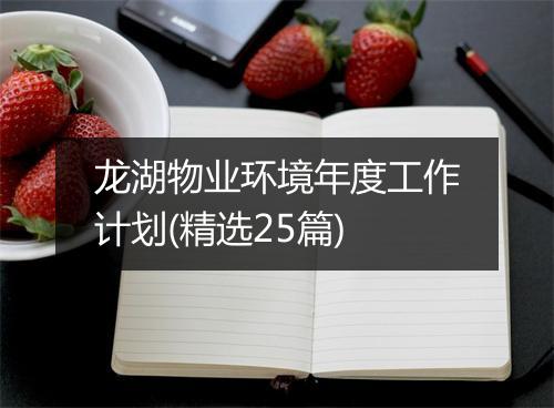 龙湖物业环境年度工作计划(精选25篇)