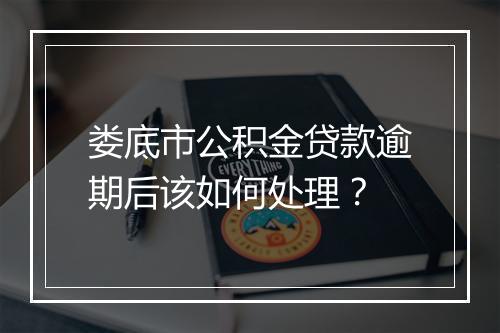 娄底市公积金贷款逾期后该如何处理？