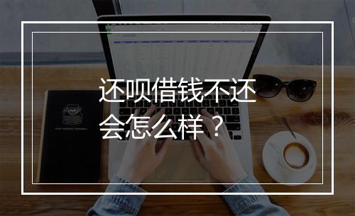 还呗借钱不还会怎么样？