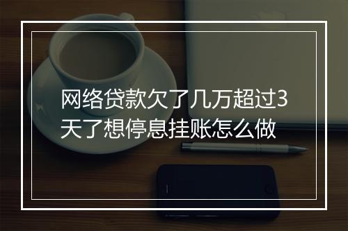 网络贷款欠了几万超过3天了想停息挂账怎么做