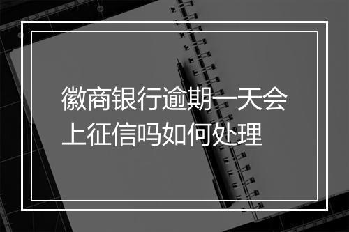 徽商银行逾期一天会上征信吗如何处理