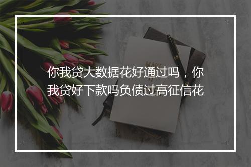你我贷大数据花好通过吗，你我贷好下款吗负债过高征信花