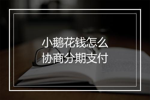 小鹅花钱怎么协商分期支付