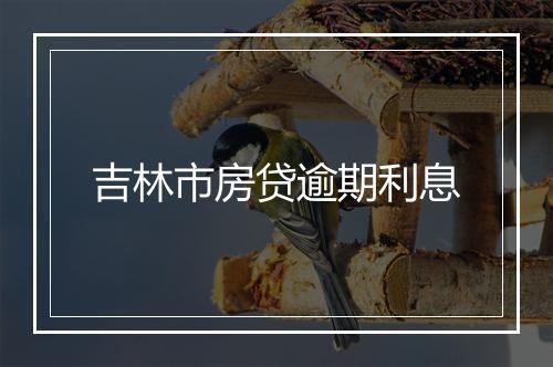 吉林市房贷逾期利息