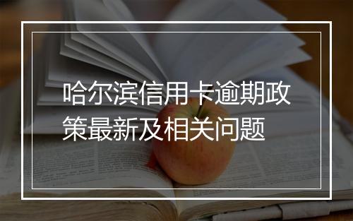 哈尔滨信用卡逾期政策最新及相关问题