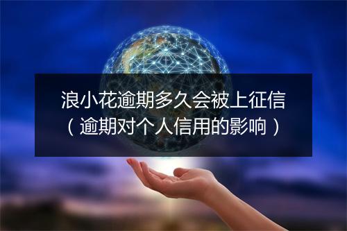 浪小花逾期多久会被上征信（逾期对个人信用的影响）