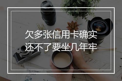 欠多张信用卡确实还不了要坐几年牢