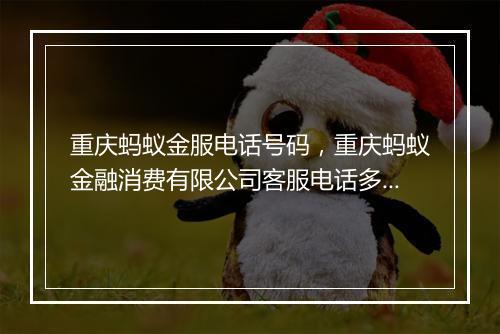 重庆蚂蚁金服电话号码，重庆蚂蚁金融消费有限公司客服电话多少