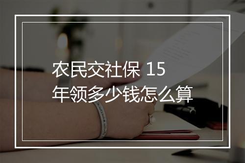 农民交社保 15 年领多少钱怎么算