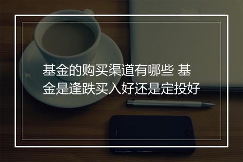 基金的购买渠道有哪些 基金是逢跌买入好还是定投好