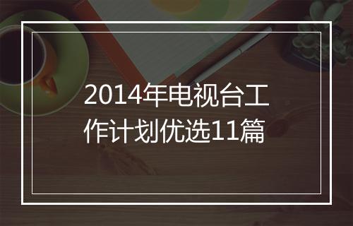 2014年电视台工作计划优选11篇