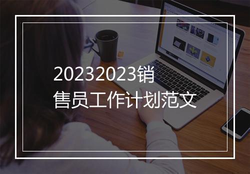 20232023销售员工作计划范文