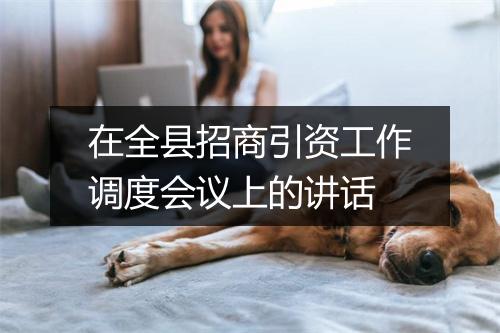 在全县招商引资工作调度会议上的讲话