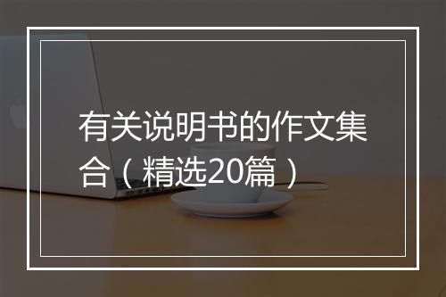 有关说明书的作文集合（精选20篇）