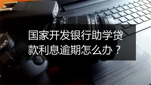 国家开发银行助学贷款利息逾期怎么办？