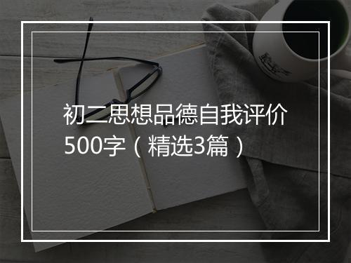 初二思想品德自我评价500字（精选3篇）